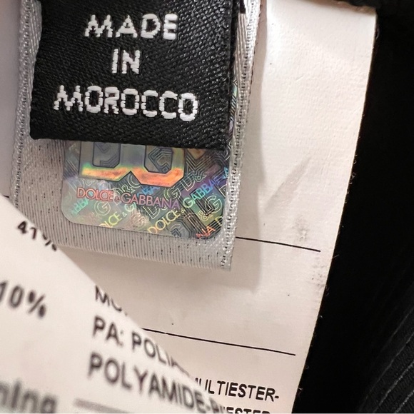 D&G Dolce & Gabbana Black Mohair Blend Trench Coat Size 46 - Picture 14 of 15